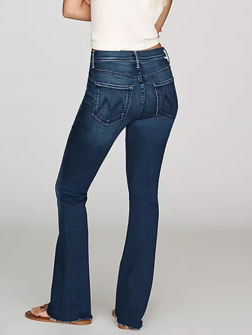 MOTHER The Weekender Fray Flare Jeans in the Homecoming High wash New Size 32